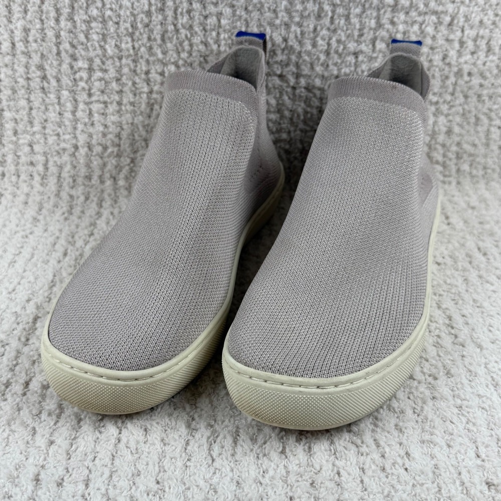 Rothys The Chelsea Taupe Grey Knit Slip On Sneaker Boots Womens 6.5